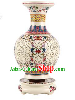Asian China Desk Lanterns Traditional Chinese Ancient Colorful Porcelain Bottle Lamp Palace Lantern
