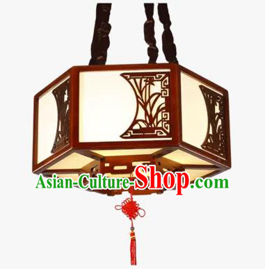 China Handmade Wood Ceiling Lantern Traditional Ancient Orchid Hanging Lamp Palace Lanterns