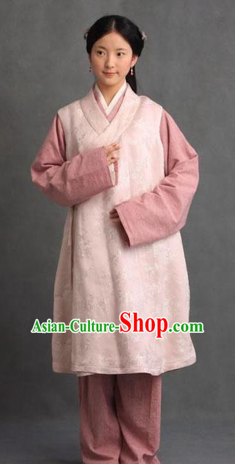 Chinese Ancient Novel Character A Dream in Red Mansions Maidservants Pinger Costume for Women