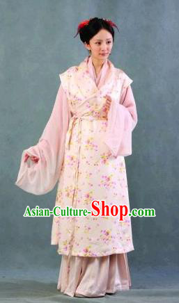 Chinese Ancient Novel Character A Dream in Red Mansions Maidservants Qingwen Costume for Women