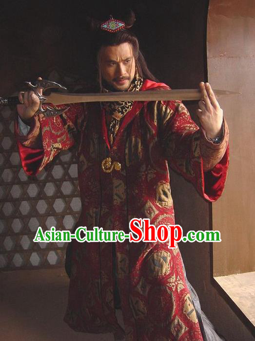 Traditional Chinese Ancient Ming Dynasty Swordsman Embroidered Replica Costume for Men