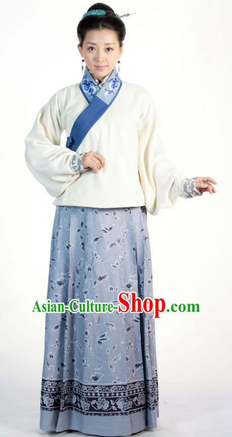 Ancient Chinese Ming Dynasty Historical Costume Female Embroider Replica Costume for Women