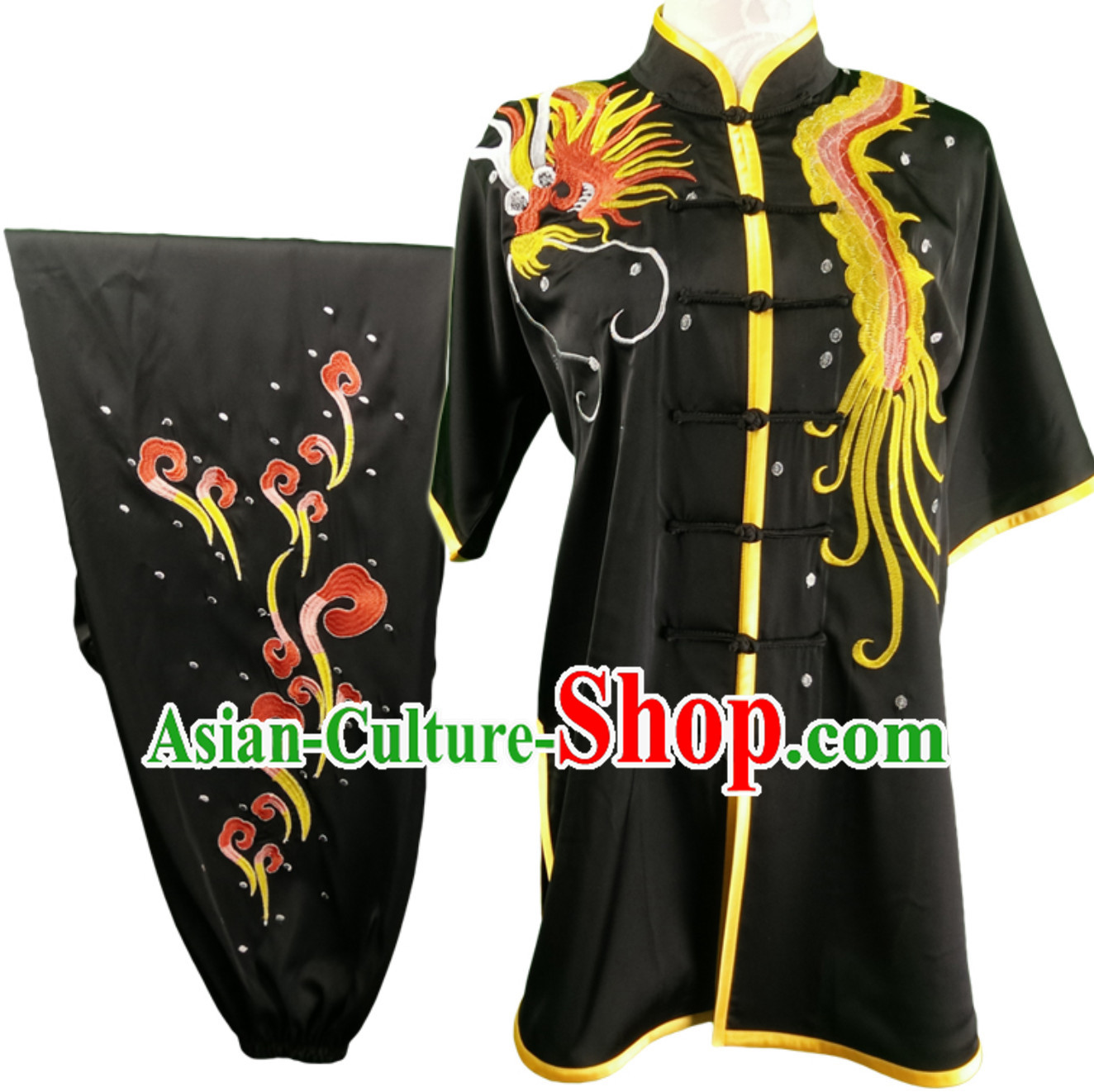 Top Changquan Nanquan Long Fist Southern Fist Phoenix Embroidery Best and the Most Professional Kung Fu Martial Arts Clothing Competition Uniforms