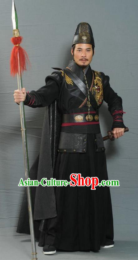 Ancient Chinese Ming Dynasty Swordsman Costume Knight Clothing for Men