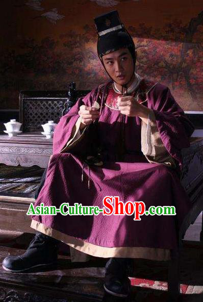 Chinese Ancient Song Dynasty Marquess Changle Replica Costume for Men
