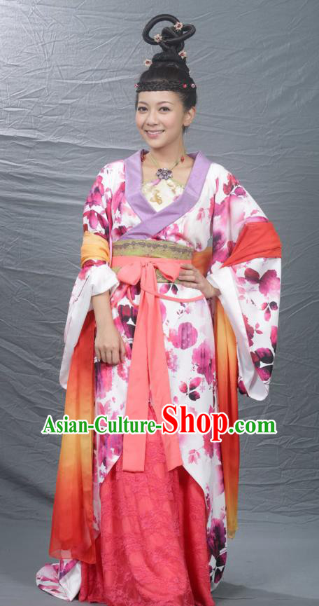 Chinese Ancient Song Dynasty Palace Lady Princess Dance Replica Costume for Women