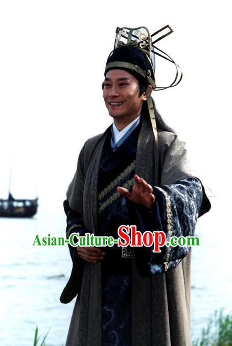 Chinese Song Dynasty Swordsman Clothing Ancient Kawaler Replica Costume for Men
