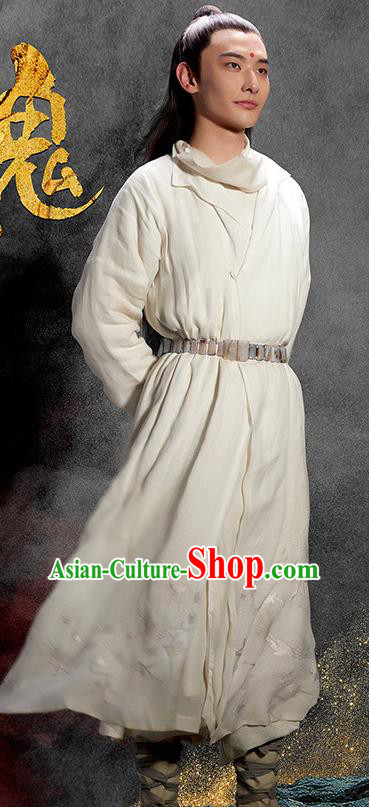 Chinese Ancient Ming Dynasty Swordsman Replica Costume Knight Robe for Men