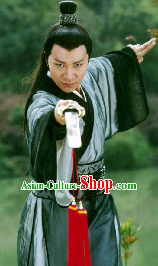 Ancient Chinese Song Dynasty Swordsman Crown Prince Replica Costume for Men