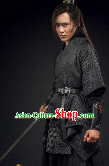 Ancient Chinese Song Dynasty Swordsman Son of Yueh Fei Replica Costume for Men