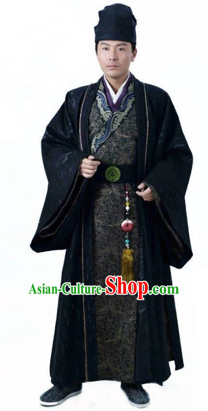 Ancient Chinese Song Dynasty Jin Minority Prince Wanyan Zeli Replica Costume for Men