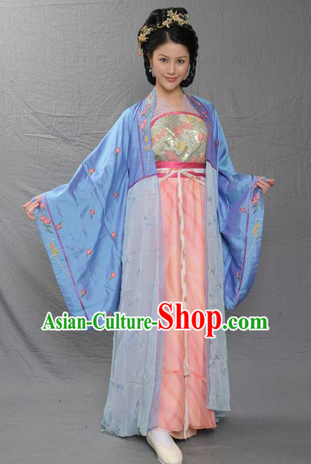 Chinese Song Dynasty Palace Lady Embroidered Dress Ancient Imperial Consort of Zhao Yun Replica Costume for Women