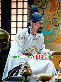 Chinese Song Dynasty First Emperor Zhao Kuangyin Clothing Ancient Imperator Replica Costume for Men