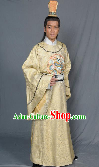 Chinese Song Dynasty Emperor Clothing Ancient Majesty Replica Costume for Men