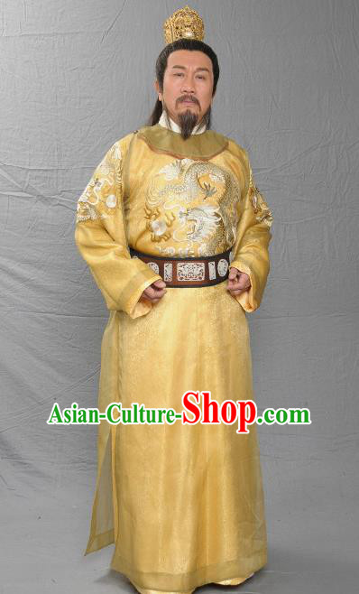 Chinese Song Dynasty Emperor Zhao Kuo Clothing Ancient Majesty Replica Costume for Men