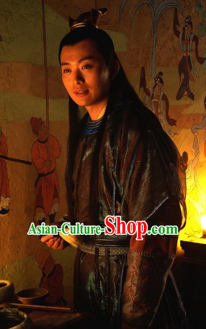 Ancient Chinese Song Dynasty Swordsman Replica Costume Scholar Fang Tianyou Clothing for Men