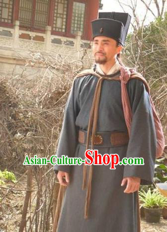 Chinese Ancient Novel Water Margin Character Costume Song Dynasty Mount Liang Hero Dai Zong Replica Costume