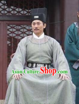 Chinese Ancient Song Dynasty Politician Litterateur Su Zhe Replica Costume for Men