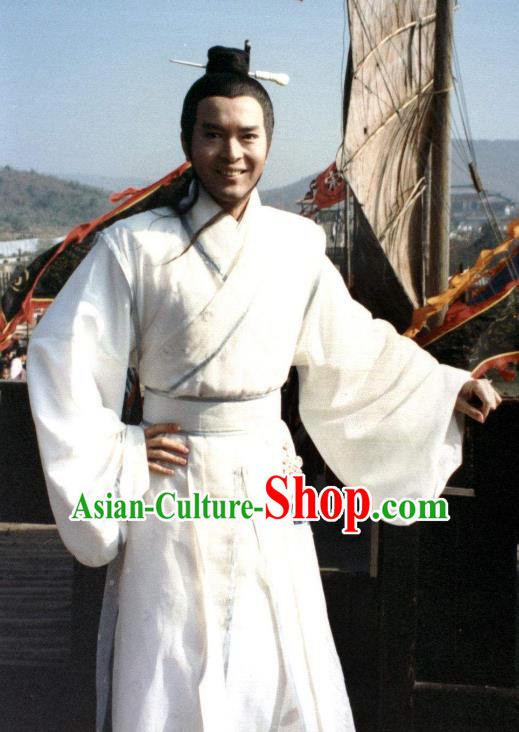 Chinese Ancient South Tang Dynasty Tragedy of the Poet King Li Yu Replica Costume for Men