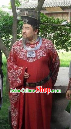 Chinese Ancient Song Dynasty Prime Minister Kou Zhun Replica Costume for Men