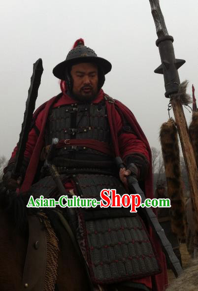 Ancient Chinese Southern Song Dynasty General Niu Gao Replica Costume Helmet and Armour for Men