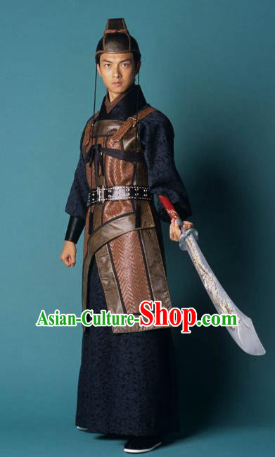 Ancient Chinese Song Dynasty Swordsman Imperial Bodyguard Replica Costume for Men