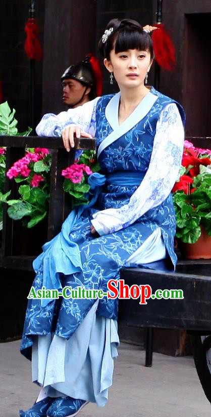 Chinese Traditional Tang Dynasty Young Lady Dress Maidservants Replica Costume for Women