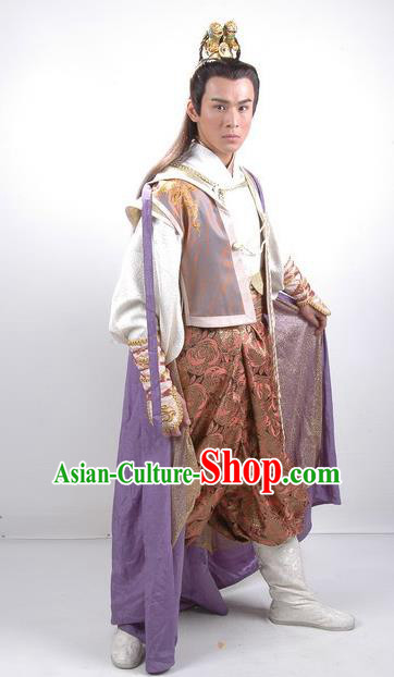 Chinese Traditional Tang Dynasty Swordsman Hanfu Knight Replica Costume for Men