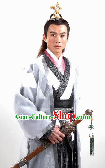 Traditional Chinese Tang Dynasty Youxia Knight-errant Swordsman Hanfu Costume for Men