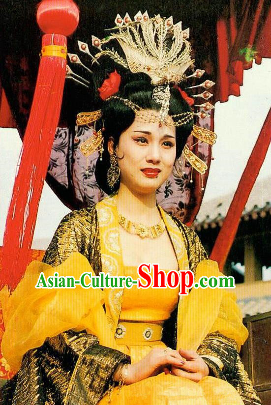 Chinese Tang Dynasty Imperial Consort Yang Embroidered Hanfu Dress Ancient Replica Costume for Women