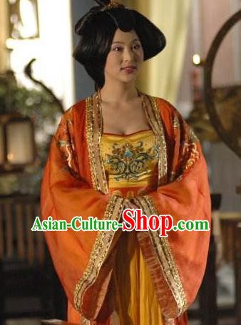 Ancient Chinese Tang Dynasty Empress Zhangsun Hanfu Dress Queen Replica Costume for Women