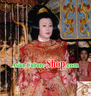 Chinese Tang Dynasty Queen Embroidered Hanfu Dress Ancient Empress Wu Meiniang Replica Costume for Women
