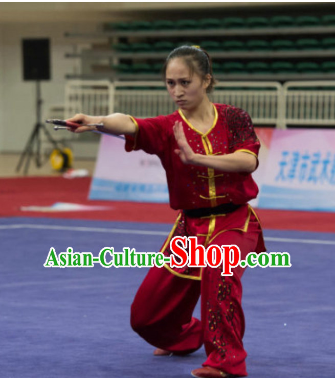 Top Southern Fist Kung Fu Uniforms  Tai Chi Uniforms Martial Arts Blouse Pants Kung Fu Suits Kungfu Outfit Professional Kung Fu Clothing Complete Set for Women