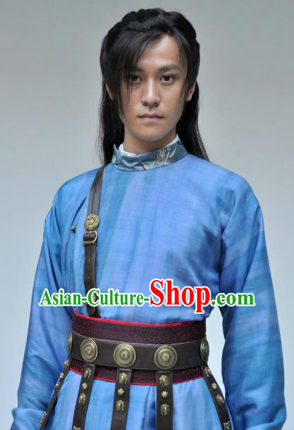 Traditional Chinese Tang Dynasty Swordsman Imperial Bodyguard Replica Costume for Men
