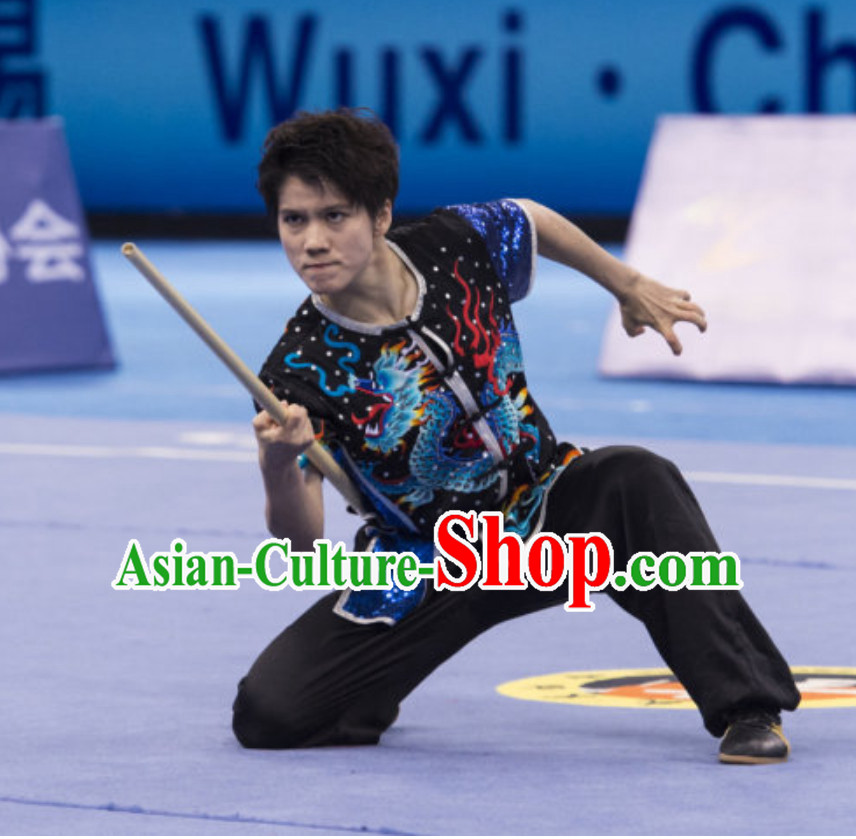 Supreme Custom Made Competition Uniforms Kung Fu Suit Kung Fu Uniform Chinese Jacket Taiji Clothes Dress Dresses Kung Fu Clothing Embroidered Tai Chi Suits Custom Kung Fu Embroidery Uniforms