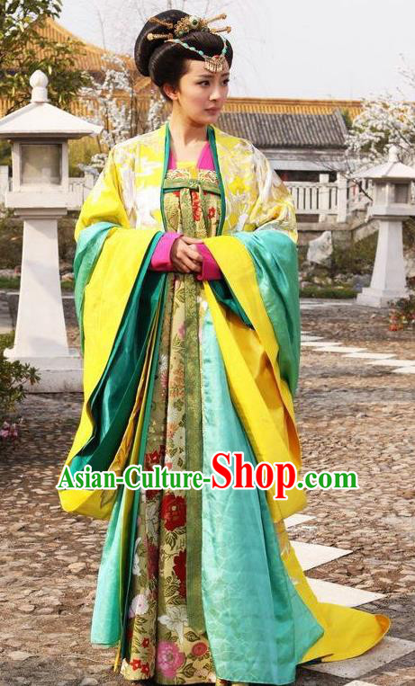 Ancient Chinese Tang Dynasty Imperial Consort of Li Zhi Hanfu Dress Replica Costume for Women