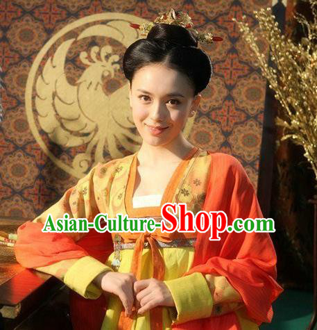 Traditional Chinese Ancient Costume Ancient  Tang Dynasty Hanfu Dress Clothing