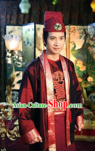 Traditional Chinese Ancient Tang Dynasty General Pei Replica Costume for Men