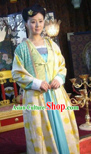 Chinese Ancient Tang Dynasty Court Lady Hanfu Dress Historical Costume for Women