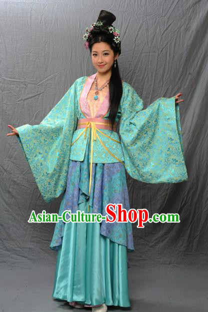 Chinese Ancient Tang Dynasty Female Dancer Hanfu Dress Historical Costume for Women