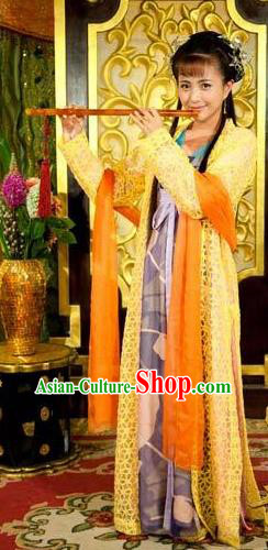 Chinese Ancient Tang Dynasty Geisha Courtesan Dance Dress Historical Costume for Women