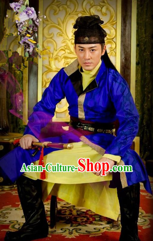Chinese Ancient Tang Dynasty Swordsman Replica Costume for Men