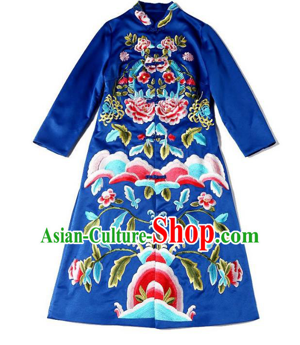 Traditional Ancient Chinese Young Women Cheongsam Dress Republic of China Tangsuit Stand Collar Blouse Dress Tang Suit Clothing