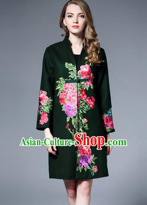 Traditional Ancient Chinese Young Women Cheongsam Dress Republic of China Tangsuit Stand Collar Blouse Dress Tang Suit Clothing