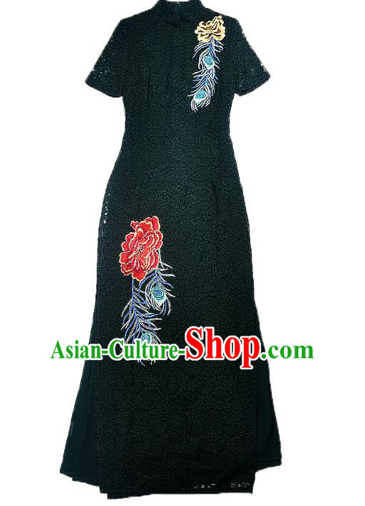Traditional Ancient Chinese Young Women Cheongsam Dress Republic of China Tangsuit Stand Collar Blouse Dress Tang Suit Clothing