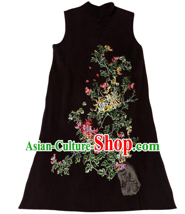 Traditional Ancient Chinese Young Women Cheongsam Dress Republic of China Tangsuit Stand Collar Blouse Dress Tang Suit Clothing