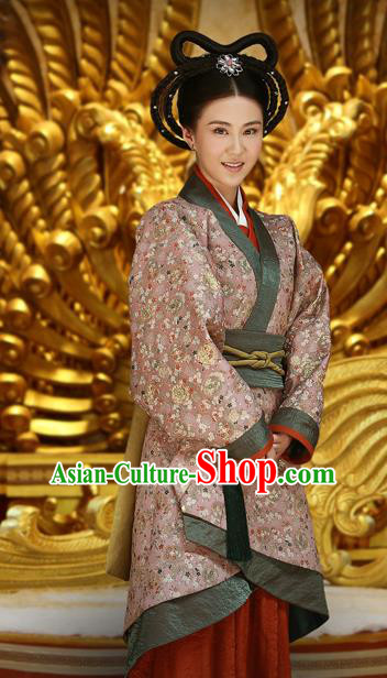 Ancient Chinese Han Dynasty Countess of Major General Wei Qing Hanfu Dress Replica Costume for Women