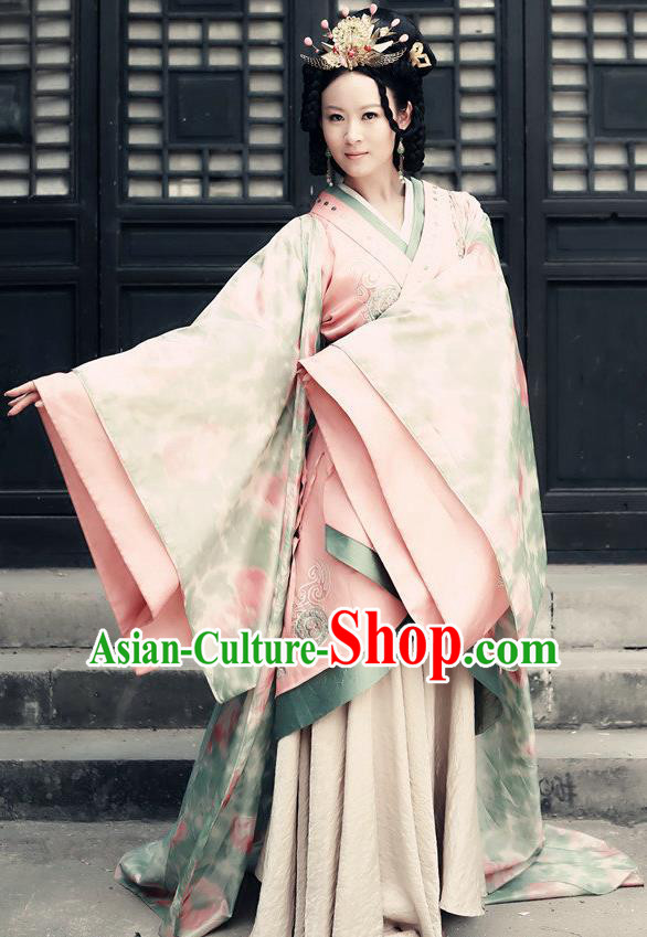 Chinese Han Dynasty Imperial Concubine Xu Li Hanfu Dress Ancient Palace Lady Replica Costume for Women