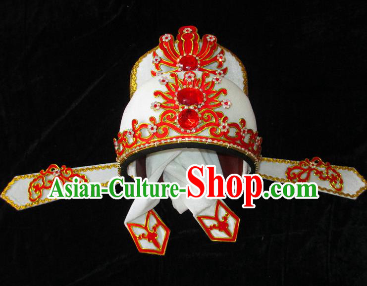 Traditional China Beijing Opera Costume Gifted Scholar Embroidered Robe and Hat Ancient Chinese Peking Opera Embroidery Clothing