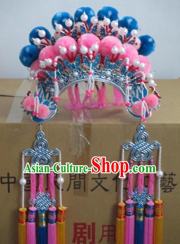 Traditional Chinese Beijing Opera Princess Phoenix Coronet Hair Accessories Female Headgear Peking Opera Actress Headwear